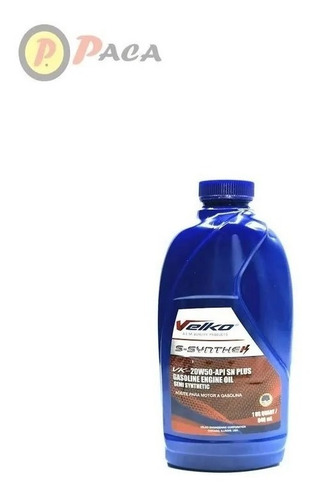 Imagen 2 de 4 de Aceite 20w50 Semisintetico Motores A Gasolina Marca Velko