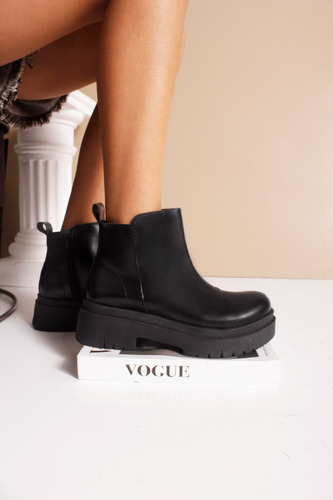Bota Mujer Moda Comodas Urbana Raya Cierre Araquina
