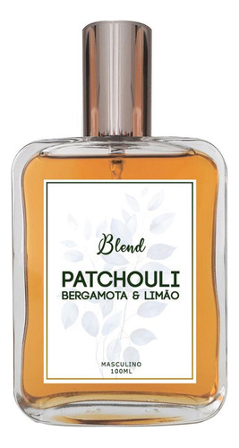 Perfume Blend De Patchouli, Bergamota & Limão 100ml Cítrico