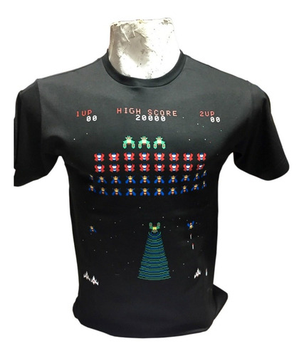 Remera Gamer Galaga Videojuegos Retro Vintage Premium