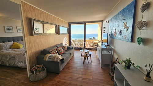 Vista Al Mar Con Azotea Privada,impecable Y Soleado. Concón