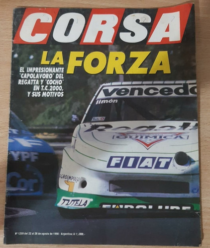 Revista Corsa Parabrisas N1259 Agosto 1990 Para Colección