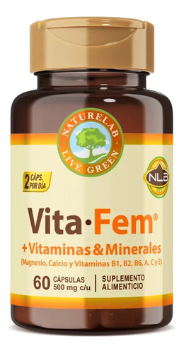 Vita·fem® + Vitaminas & Minerales - 60 Cápsulas - Naturelab Sabor Sin sabor