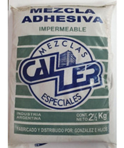 Imagen 2 de 6 de Mezcla Adhesiva Impermeable 30kgs Pegamento Ceramica Caller