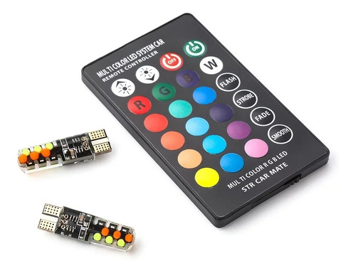 Par Luces Led Cola De Pescado Rgb T10 Multicolor Con Control