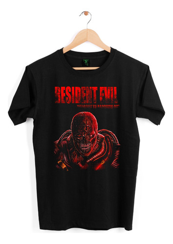 Polera Resident Evil Rojo Videojuego Gamer Xxl Xxxl Unisex