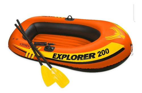 Set, Canoa, Balsa Inflable, Lancha, Explorer 200+ Bomba Inf