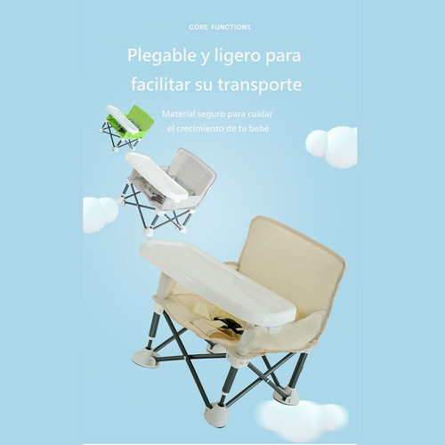Periquera Para Bebe Portatil Plegable Silla Comer Ajustable