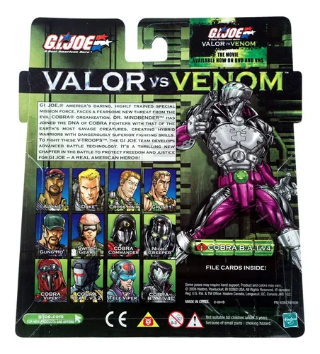 Gi Joe Valor Vs Venom Cobra Bat 2 V3.2 & Cobra Bat V4
