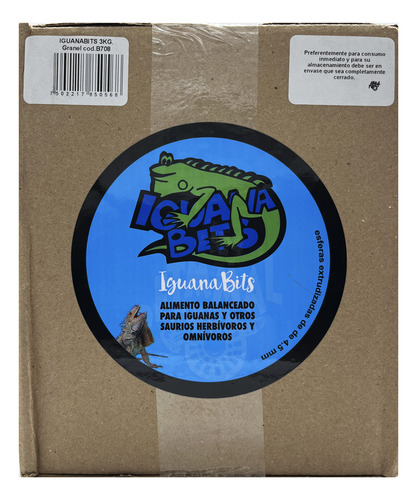 Caja Alimento Comida Balanceado Para Iguana Bits 3kg Granel