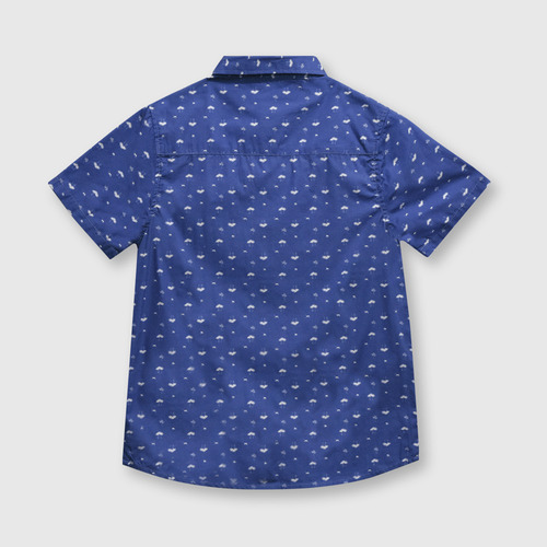 Camisa De Niño Tropical Azul Colloky