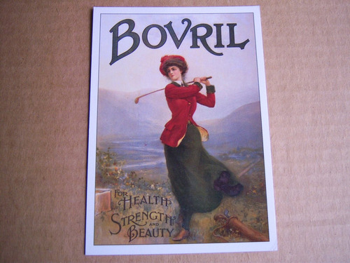 Bovril . Robert Opie . Post Card . Golf Series