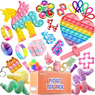 40 Peças Fidget Toys Pop It Pack Girlssensory