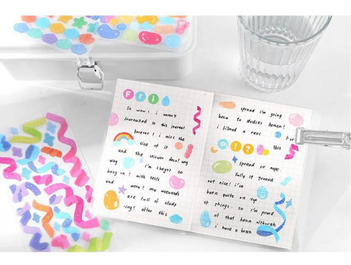 5 Pegatinas Brillantes Con Forma De Planificador, Calendario