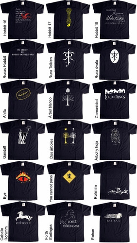 Imagen 5 de 10 de Remeras Estampadas Wilwarin Regalo Navidad Lord Of The Rings
