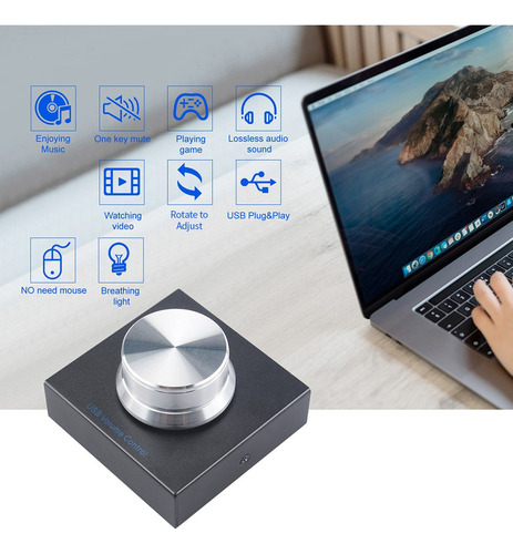 Controle De Volume Usb Ajustador De Áudio Controlador De Vol