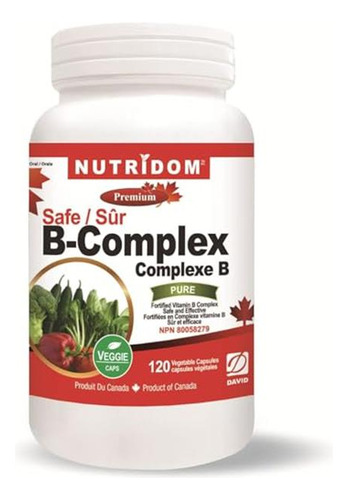 Nutridom Complejo Vitamina B 200 Mg 120 Tabletas Veganas