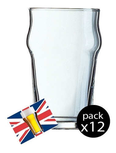 Vaso Cervecero Nonic 57 Cl Arcoroc X12u Color Transparente