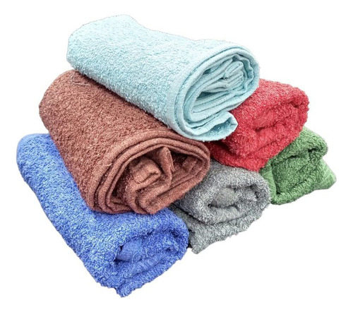 Toalla Para Gimnasio / Baño De Algodon 65x40cm (6 Unidades)