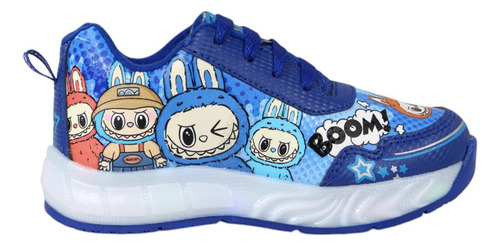 Tenis Niño La Bubu Luces Led Labubu The Monsters Antiderrapante Niños Tenis Infantil