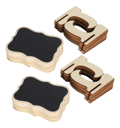 Minipizarra De Madera, Juego De 2 Letreros Para Colocar Tarj