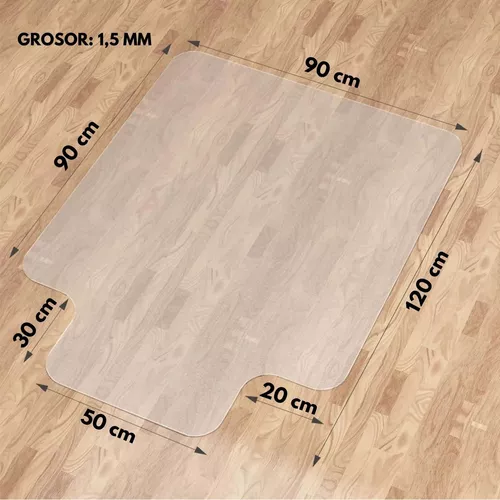 Protector Suelo Silla Ruedas Oficina, 3mm de Grosor Alfombra Transparente  de Silla para Proteger Suelo con