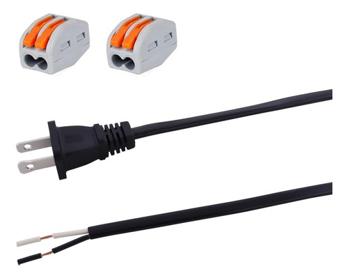 Cable De Alimentación De Repuesto De 18 Awg De 2 Clavi...