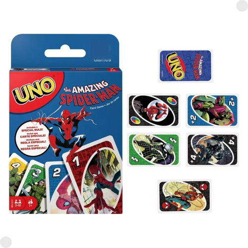 Juego de cartas Uno The Amazing Spider-man Hxy08 Mattel