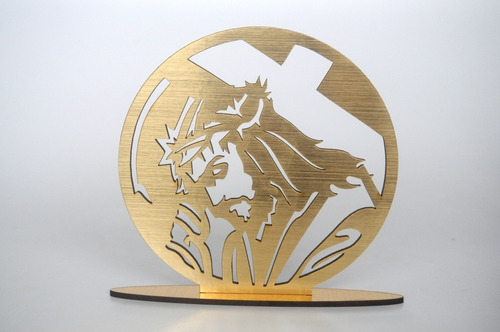 Imagen 1 de 2 de Preciosa Figura Nazareno Color Dorado Mdf 3mm