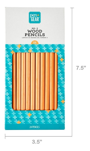 Lápices Pen Gear 100% Originales Amarillos Nro 2 X 2 Cajas