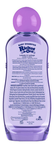 Shampoo Lavanda Y Lechuga Ricitos De Oro 100 Ml Grisi Hnos