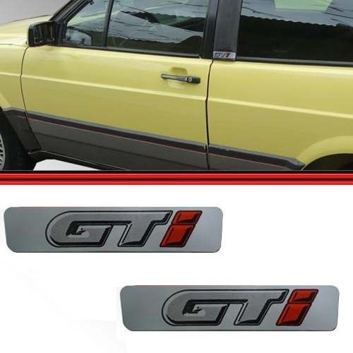 Par Adesivo Emblema Coluna Porta Gol Gti