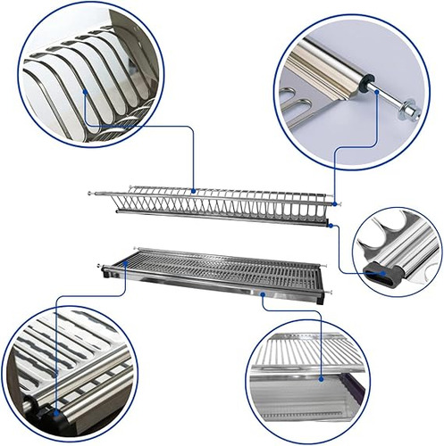 Seca Platos Para Mueble De 90cm De Acero Inoxidable