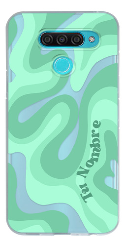 Funda Para LG Para Mujer Curvas Verdes Con Tu Nombre