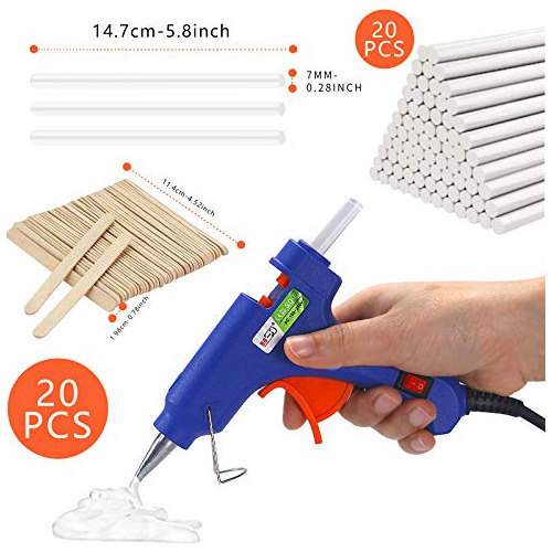 Kit De Pistola De Pegamento Caliente Con 20 Barras