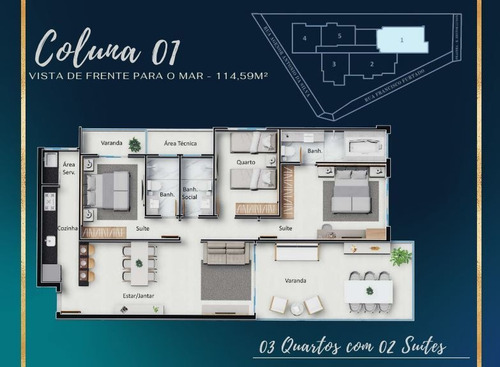 Imagem 11 de 26 de Apartamento Em Muquiçaba, Guarapari/es De 195m² 3 Quartos À Venda Por R$ 590.000,00 - Ap2358092-s