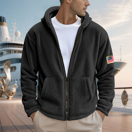 Sudadera Polar Doble Vista Con Cierre Para Hombre