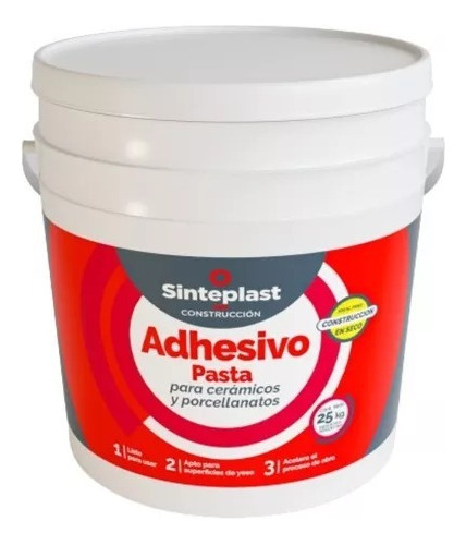 Adhesivo Pasta Ceramicos Porcellanatos 25kg Sinteplast Totos