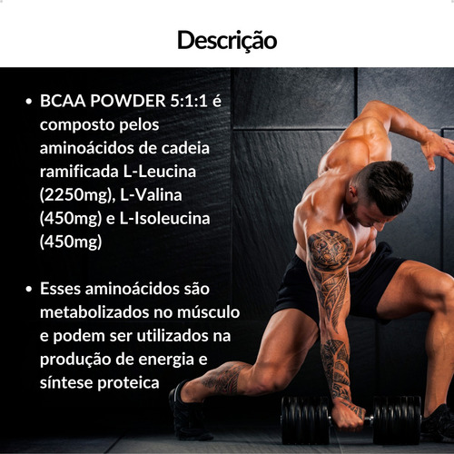 Bcaa Extra Concentrado 5:1:1 250g - Pro Healthy