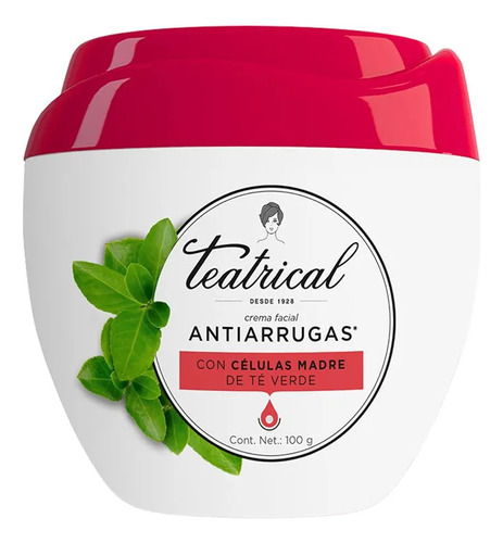 Teatrical Crema Facial Antiarrugas Celulas Madre 100g Tipo De Piel Todo Tipo