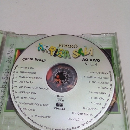 Cd Forró Arriba Saia Vol.4-libera O Toim. (Usado)