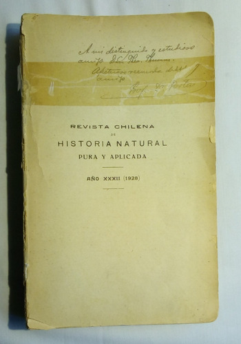 Revista Chilena De Historia Natural. Pura Y Aplicada. Xxxii