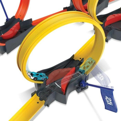 Pista Hot Wheels Multi Loop Stunt Tracks Incluye Auto
