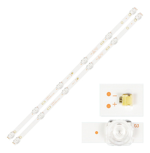 Dt Kit Leds Daewoo Daw32r (2tira 6leds) - Aluminio, Nuevo