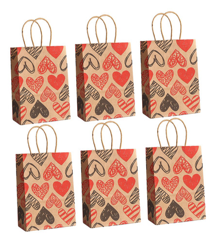 6x Bolsa De Regalo Del Día De San Valentín Bolsa Estilo D