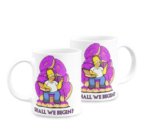 Caneca Os Simpsons Homer Shall We Begin? Trono De Donut