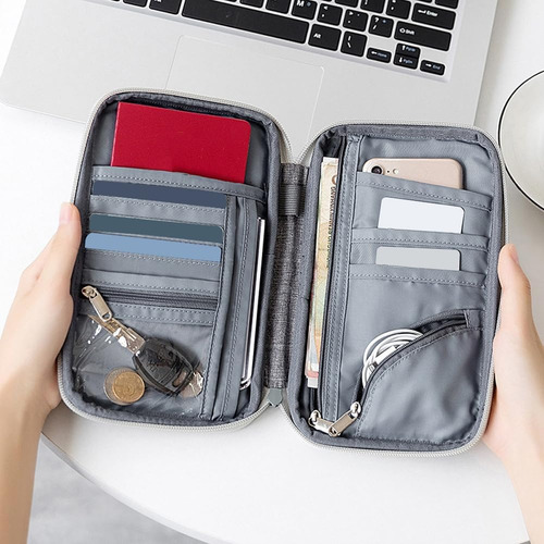 Cartera D Viaje Pasaporte Organizador Documentos Impermeable