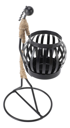 Candelabro Moderno Con Forma De Figura De Hierro, Metal Rúst
