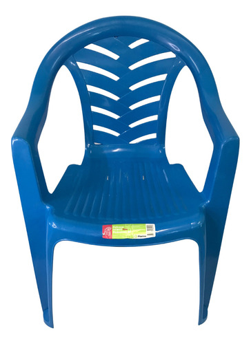 Kit Com 10 Cadeiras Infantis Plastico Resistente Azul