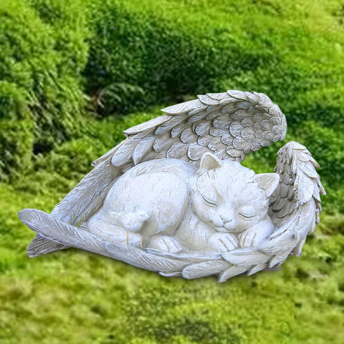 Marcador De Tumbas, Estatua De , Regalos Ángel Gato